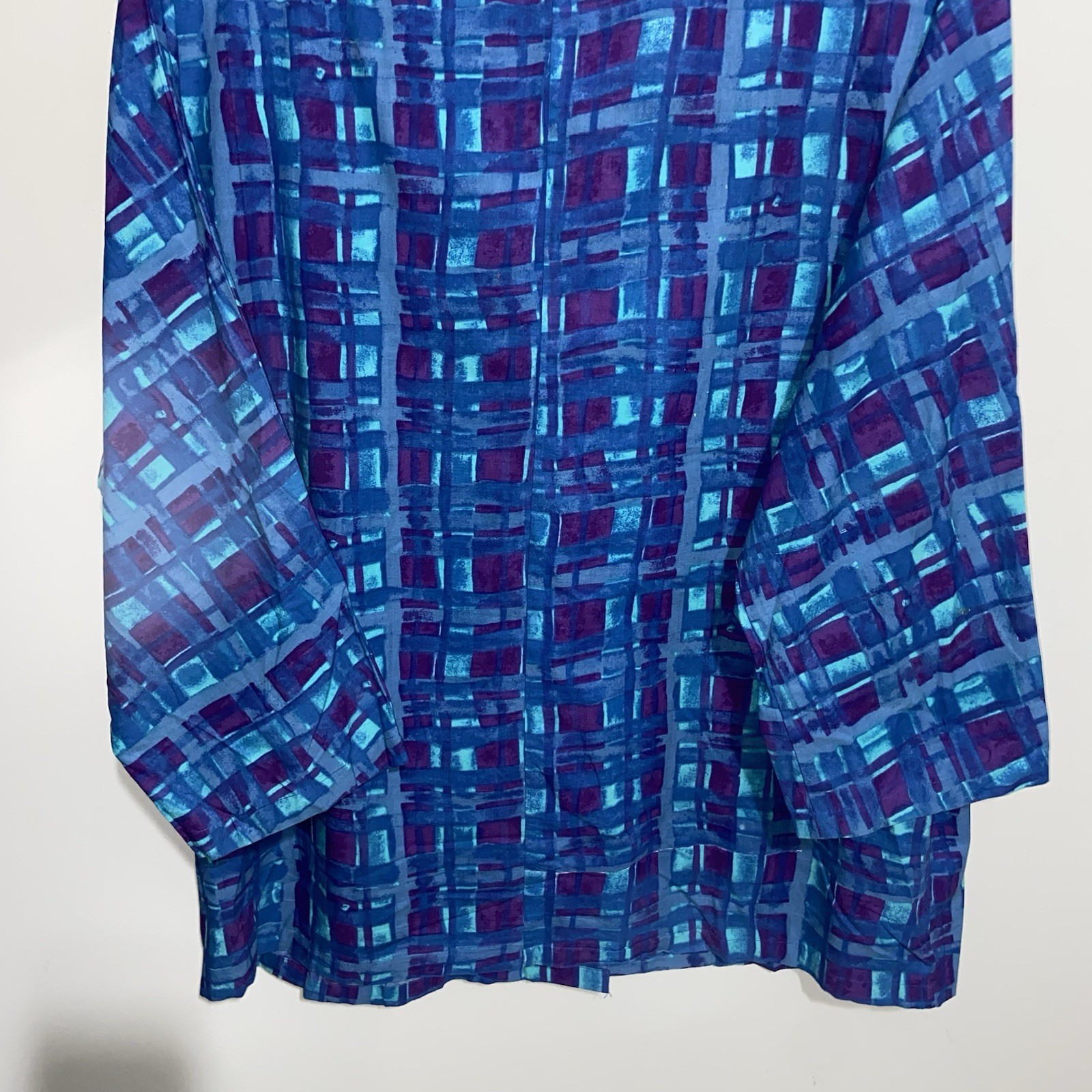 The Daily Planet Jacket Womens XL Vintage Artsy Boho Lagenlook Pockets Colorful