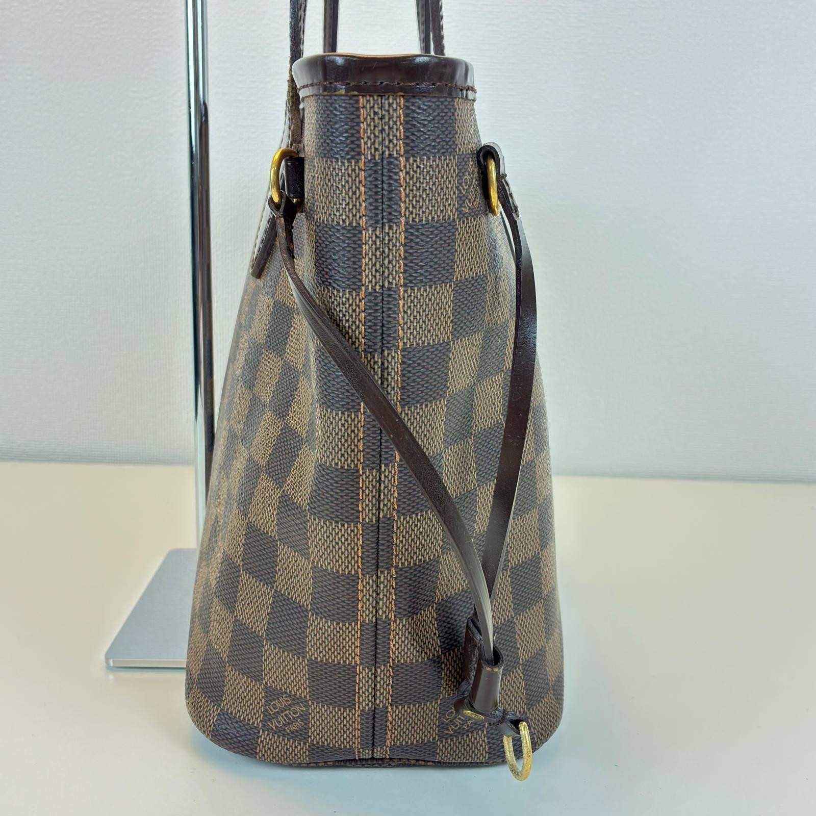 LOUIS VUITTON Never full PM Tote Bag N51109 Damier canvas Brown