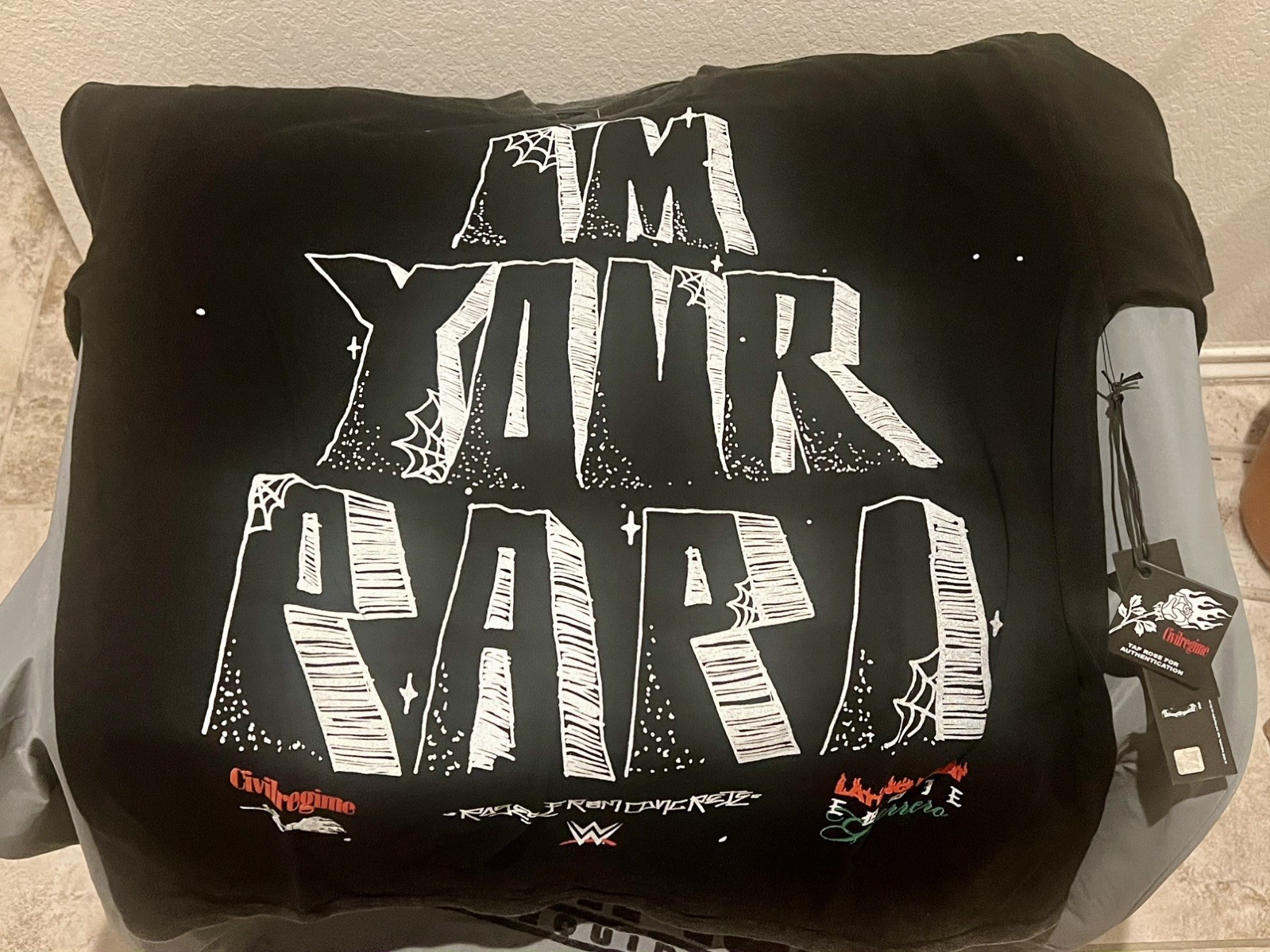 Civil Regime Eddie Guerrero “I’m Your Papi” Wrestling Shirt Black/White, Size M