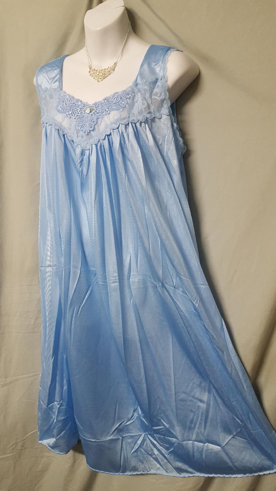 Woman Within Nightgown Pink Blue Green Purple Sleeveless M L 1X 2X 3X 4X 5X