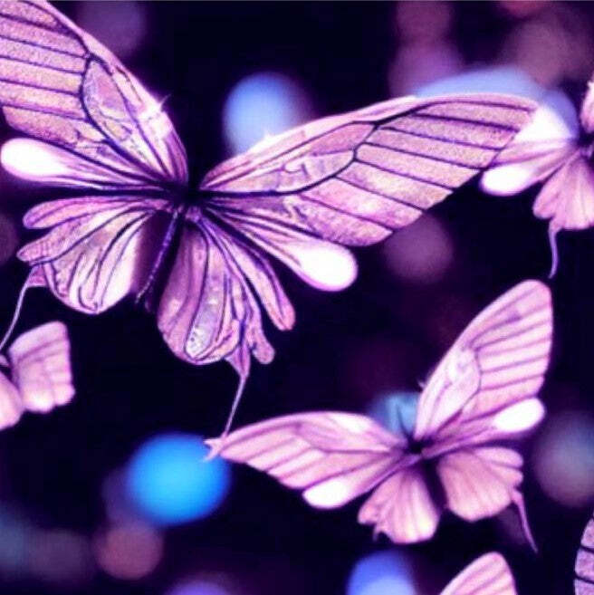 Delicate Purple Butterfly Super SOFT Yoga Band Luxe Leggings Nature Beauty OS TC