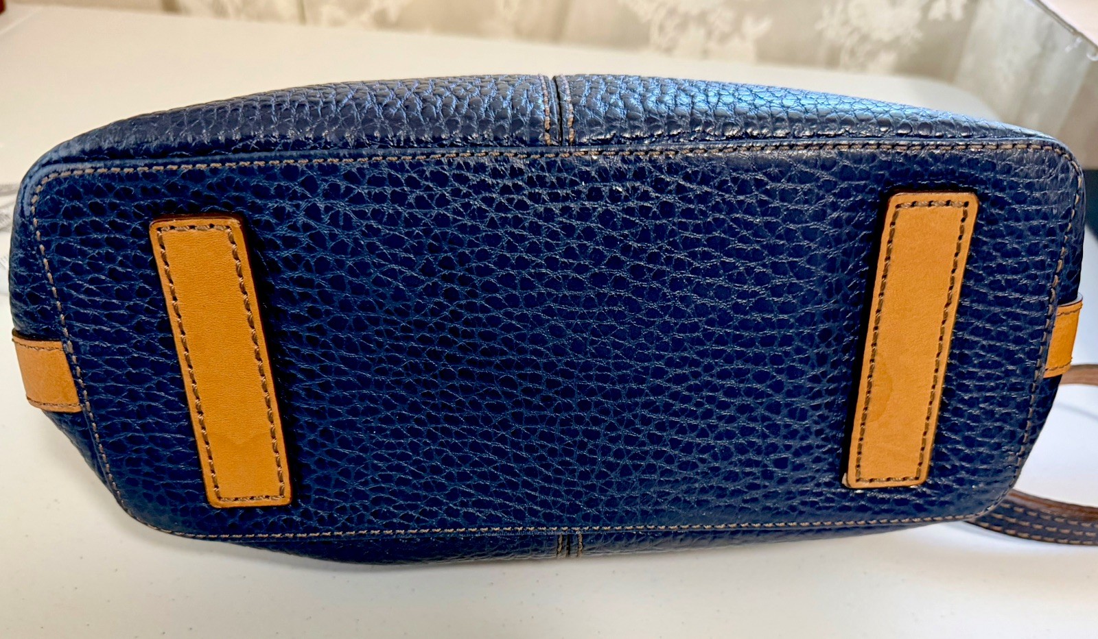 Brighton Satchel Handbag With Double Handle And Shoulder Straps