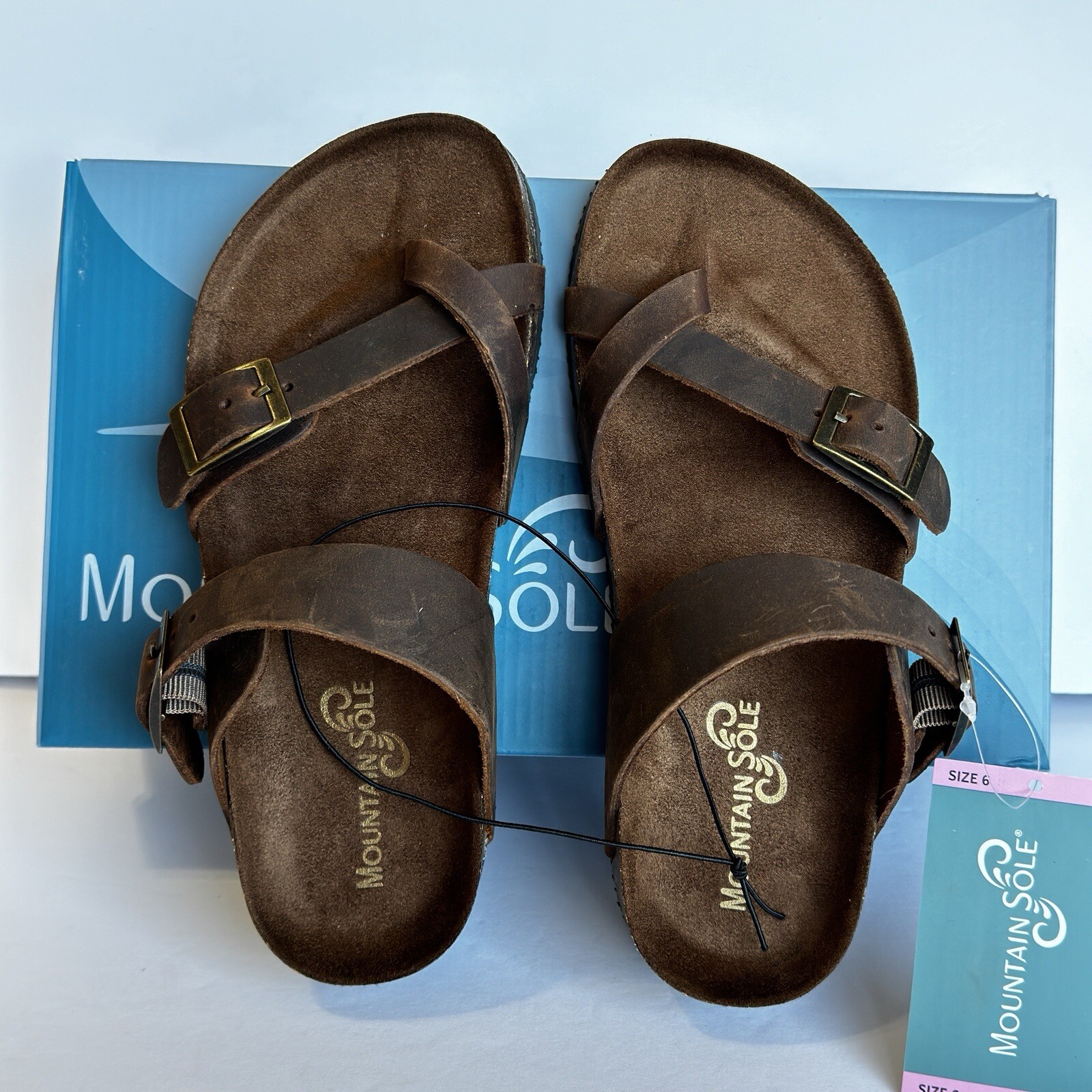 BRAND NEW – Mountain Sole Leather Sandals – Size 6 – Women’s – Brown