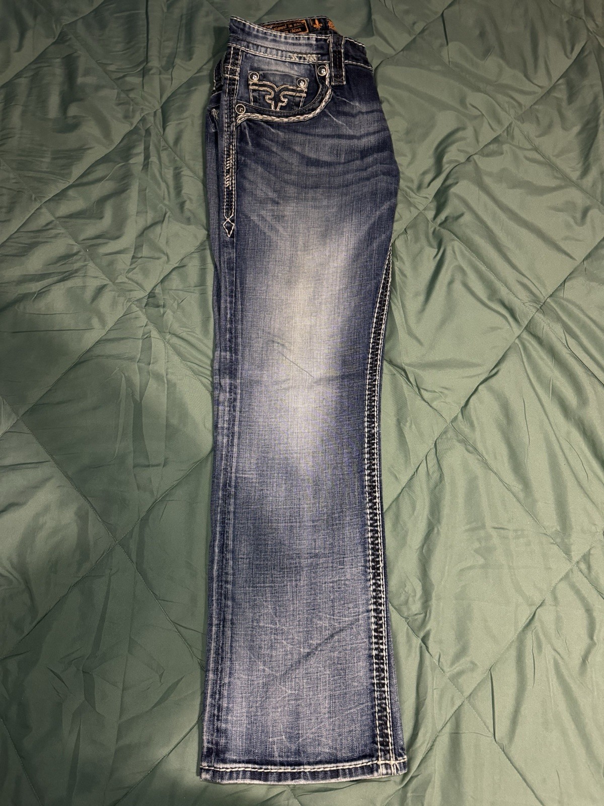 Rock Revival Men’s Straight Fit Denim Jeans 34