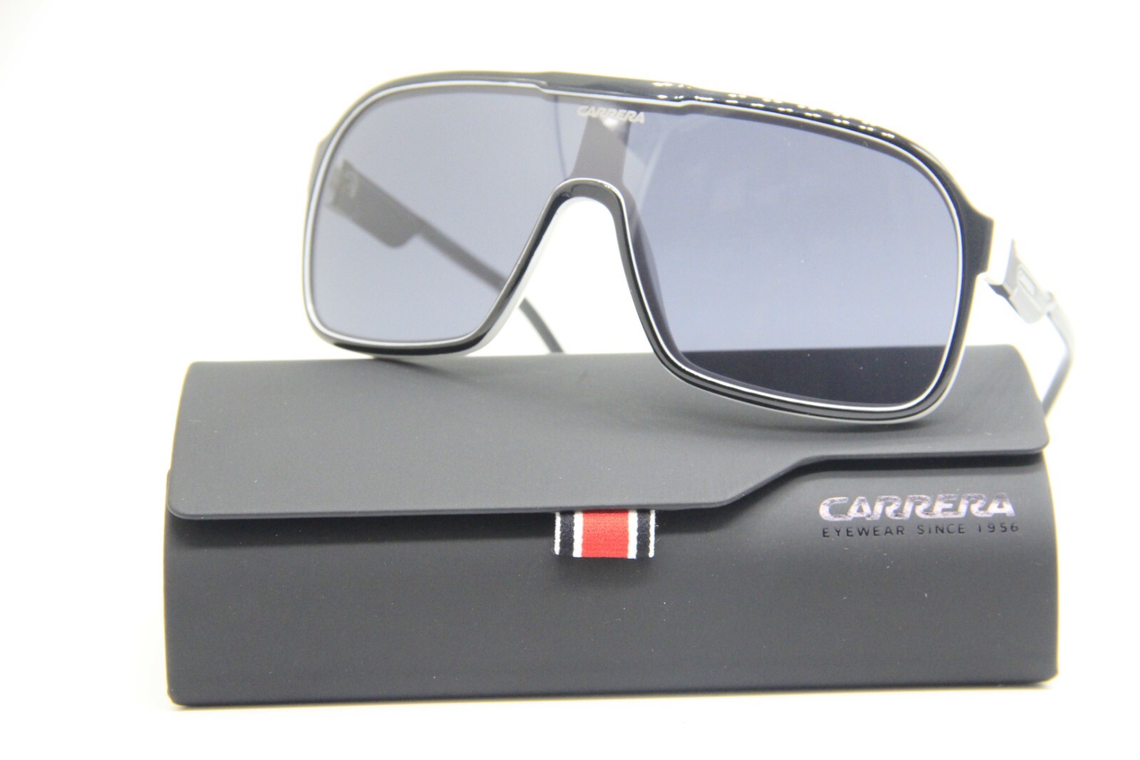 NEW CARRERA 1046/S 80SIR BLACK WHITE AUTHENTIC SUNGLASSES W/CASE