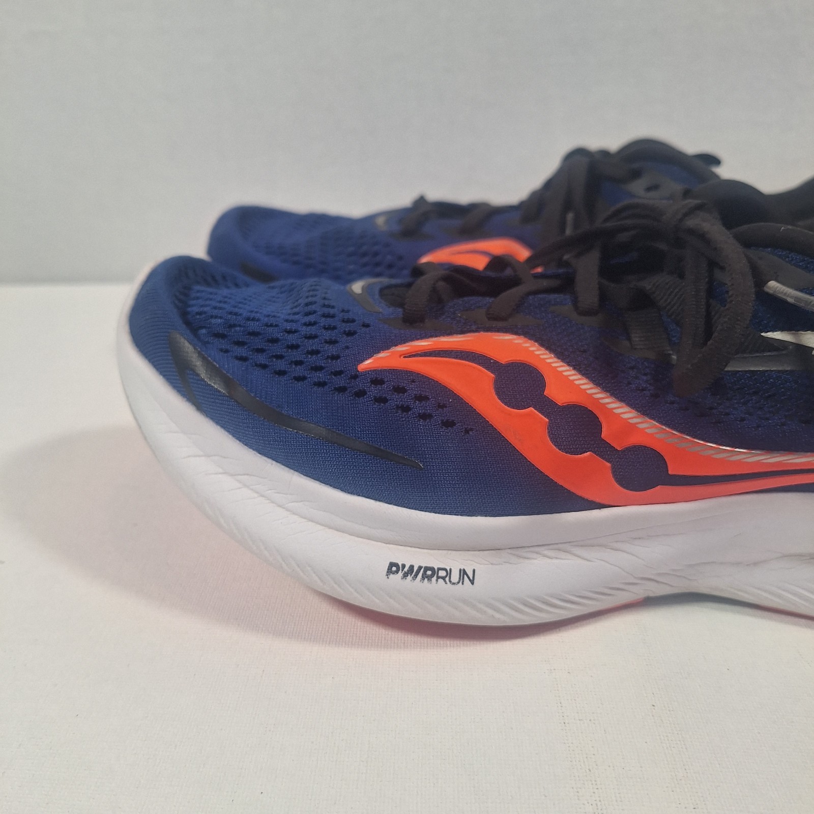 Saucony Ride 15 Men’s Size 10.5 Navy Silver Running Sneakers Athletic Shoes EUC