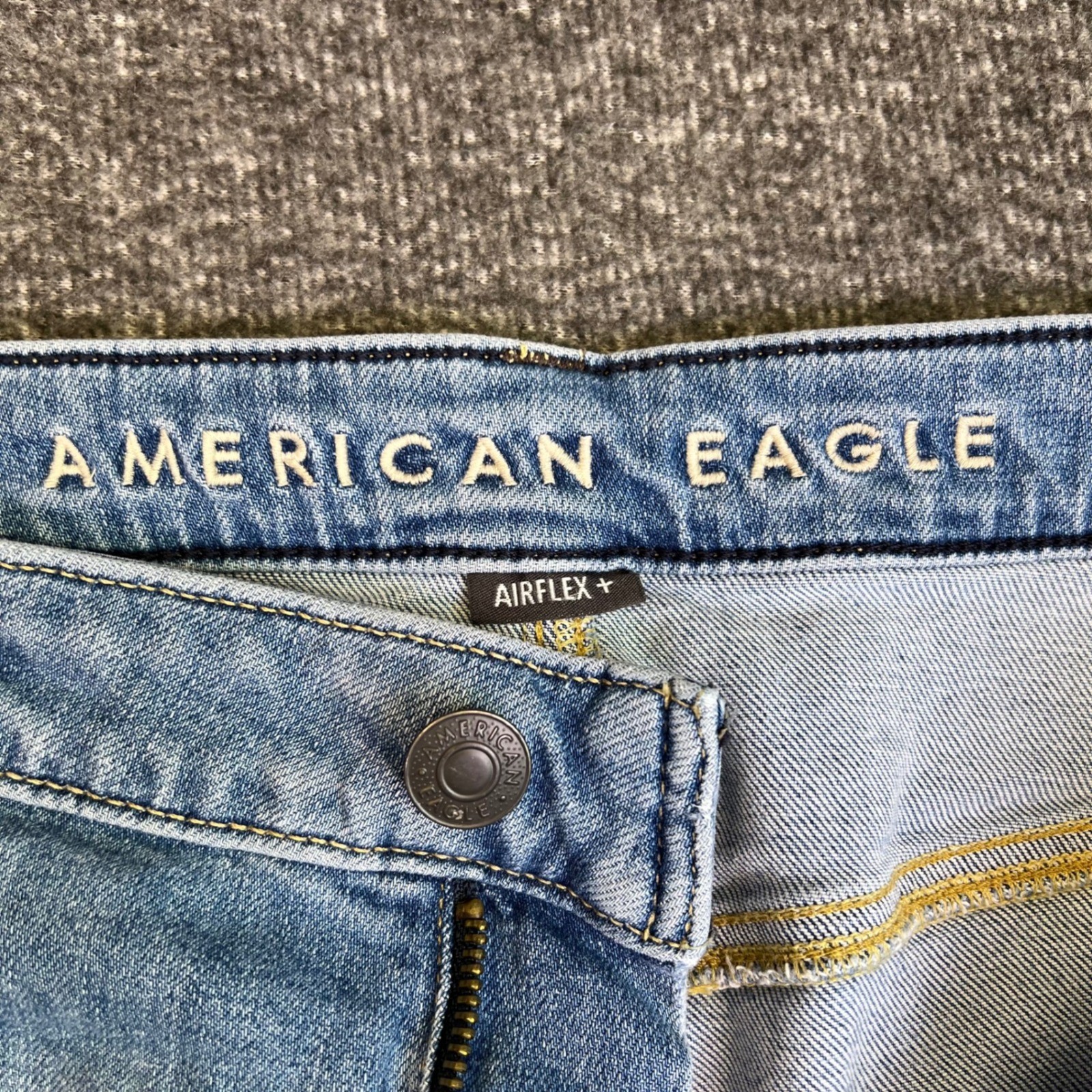 American Eagle Jeans Mens 36×32 Light Blue Western Bootcut Airflex+ Denim Y2K
