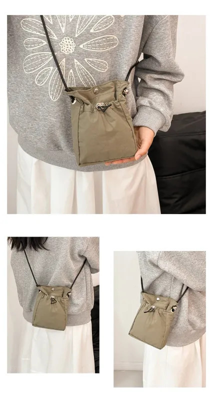 Versatile Crossbody Bag Soft Mini Phone Wallet Multifunctional Square