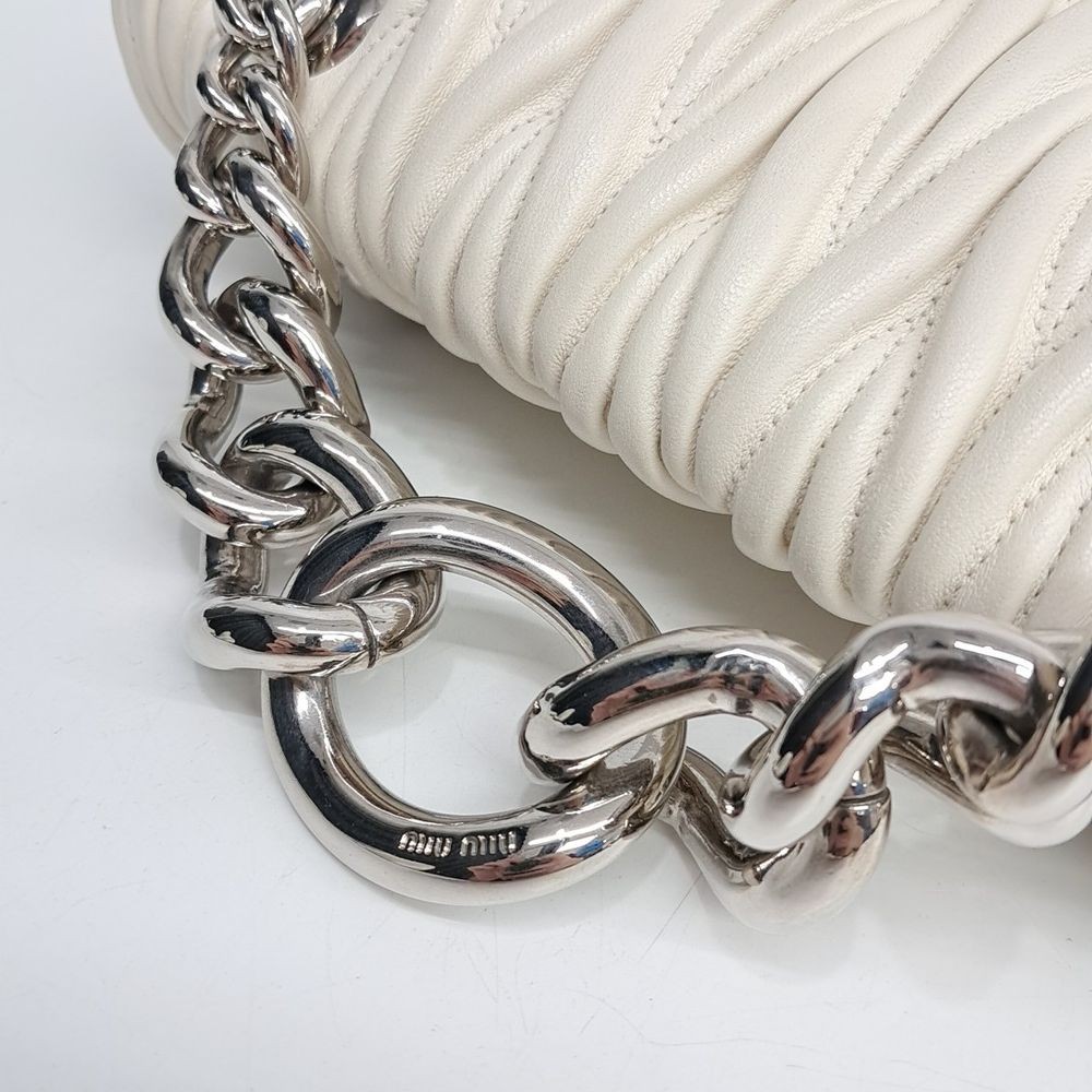 Miu Miu Matelassé Nappa Lambskin Leather Chain Shoulder Bag (5BD016)