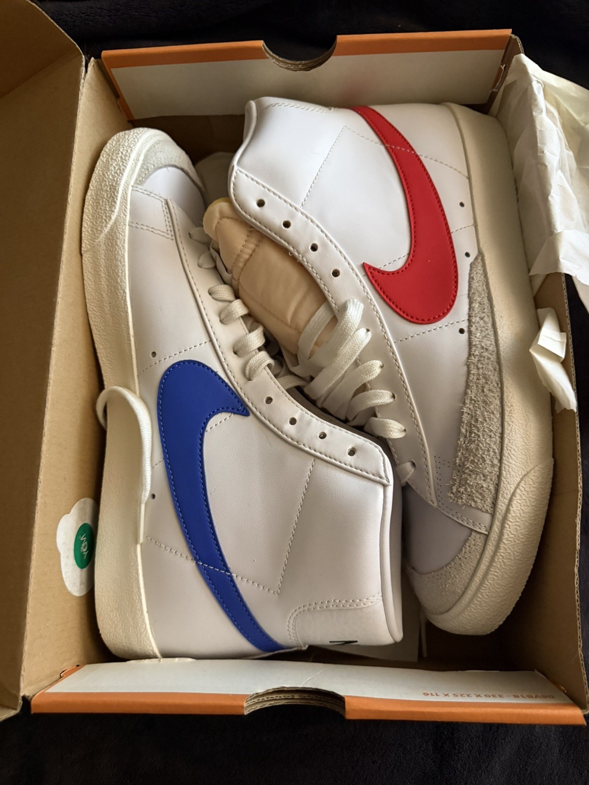 Nike Blazer Mid 77 Vintage Mismatched Swoosh Men’s Size 11.5 Custom BQ6806-117