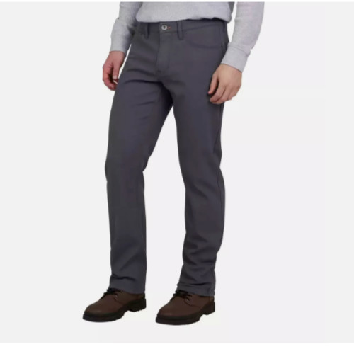 WeatherProof Men’s Vintage Stretch Canvas Fleece Lined Pant, Blue Size 34×32