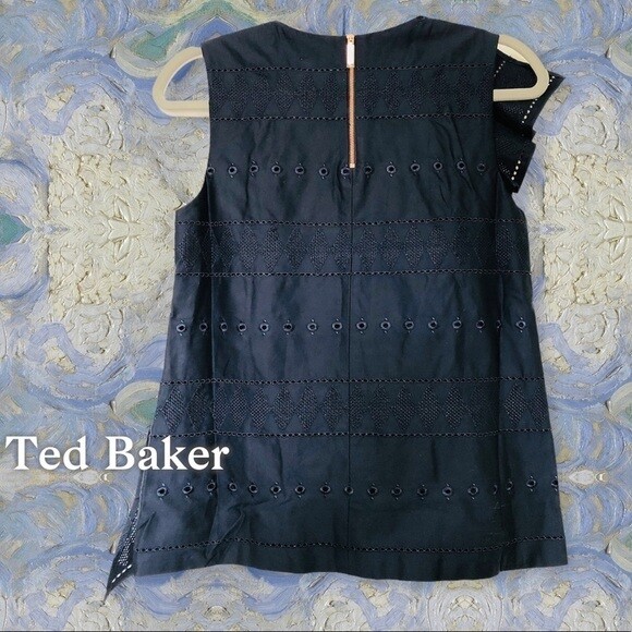 Ted Baker Forelli Ruffle Embroidered Top