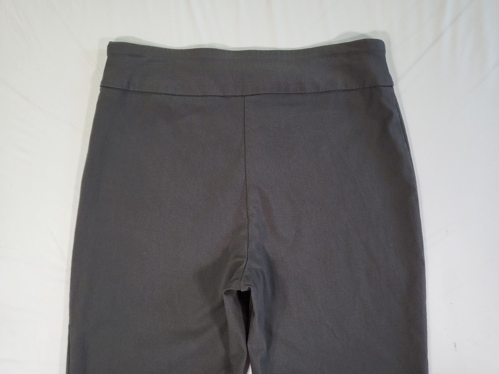 Roz & Ali Womens Pants Pull On Size 4 Stretch W/ Tummy Panel Gray (No Pockets)
