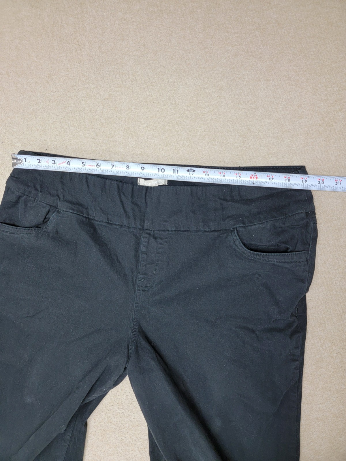 WOMAN WITHIN Pants Size 22W Black Pull On Stretch Comfort Pockets