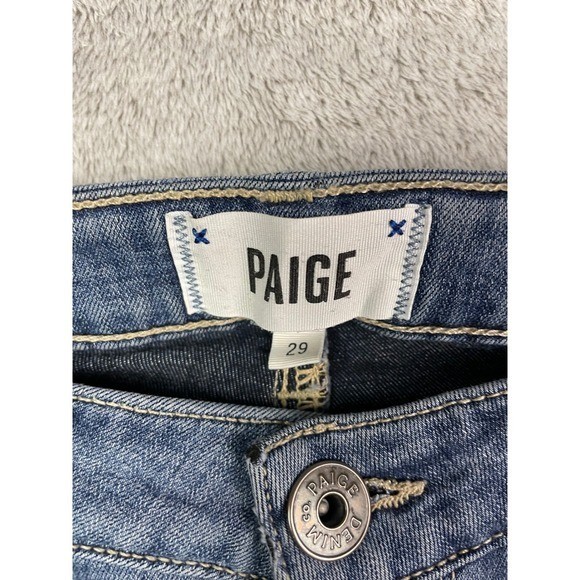 PAIGE Verdugo Crop Jeans Size 29/30 Nadeen Blue Skinny Mid Rise Stretch Women