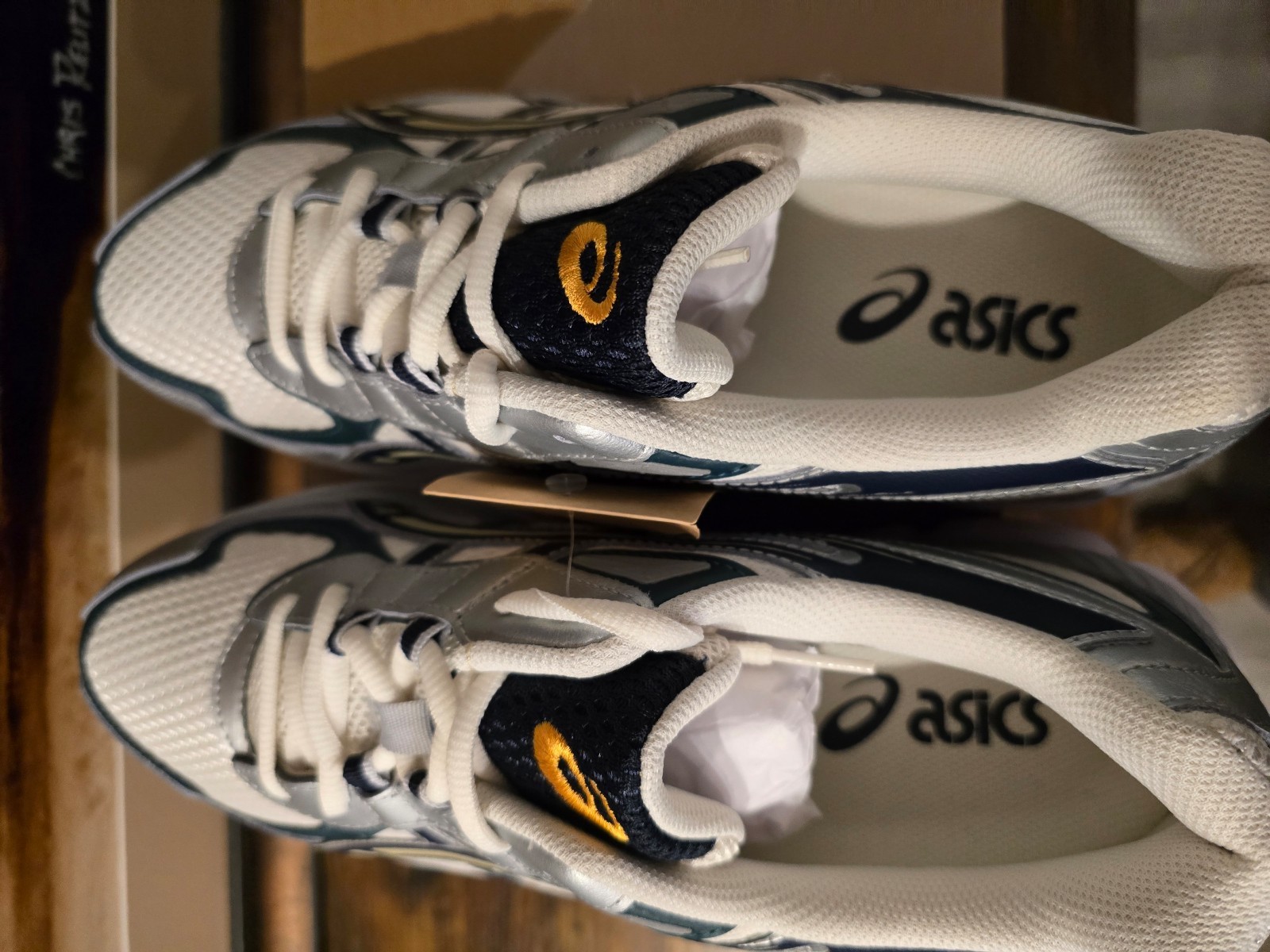 Asics GEL-NYC 2055 Sneakers Cream/Midnight Mens Sz 10 US 1203A542-102 Shoes NEW