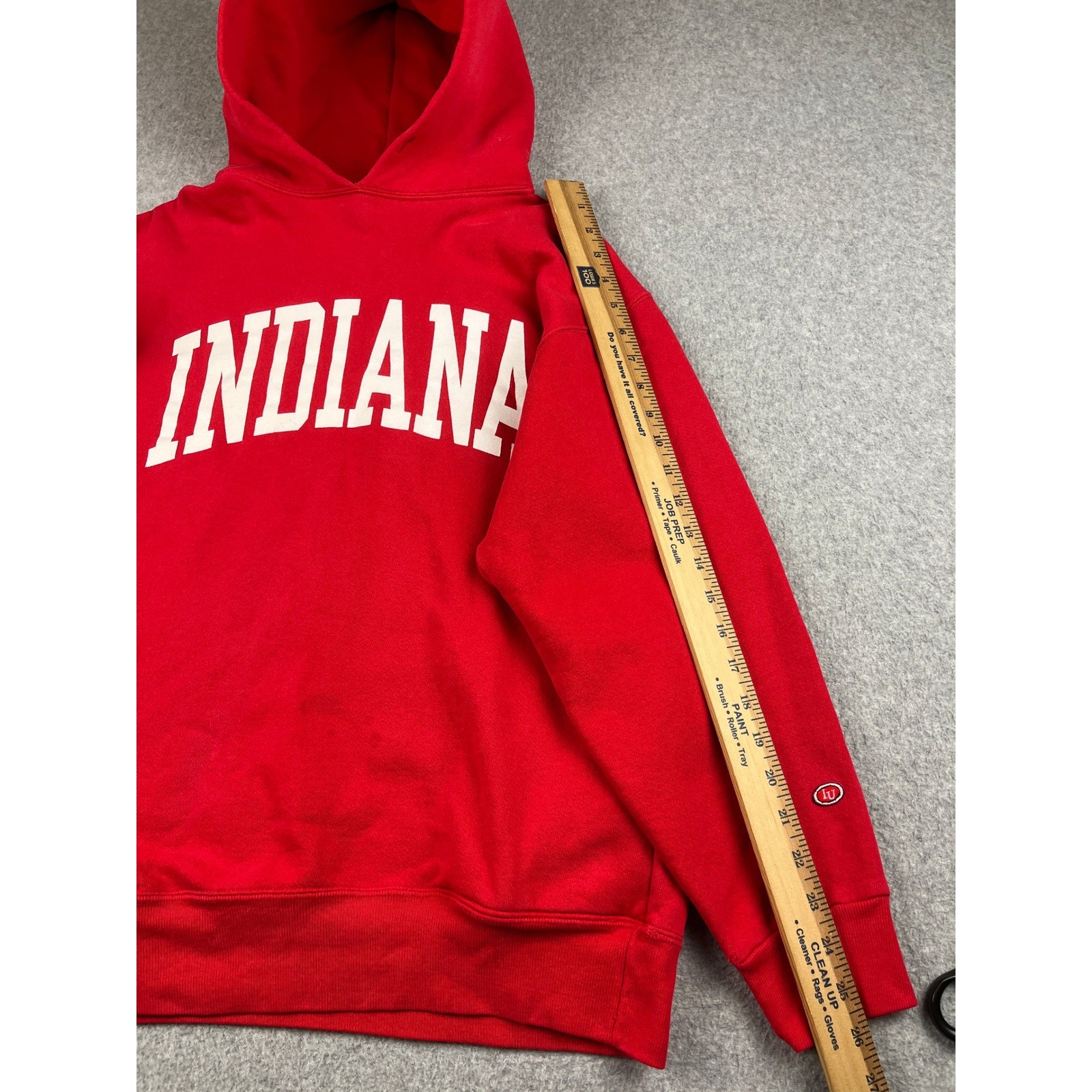Vintage Indiana Hoodie Mens Medium Red Collegiate Pullover USA Cotton Exchange