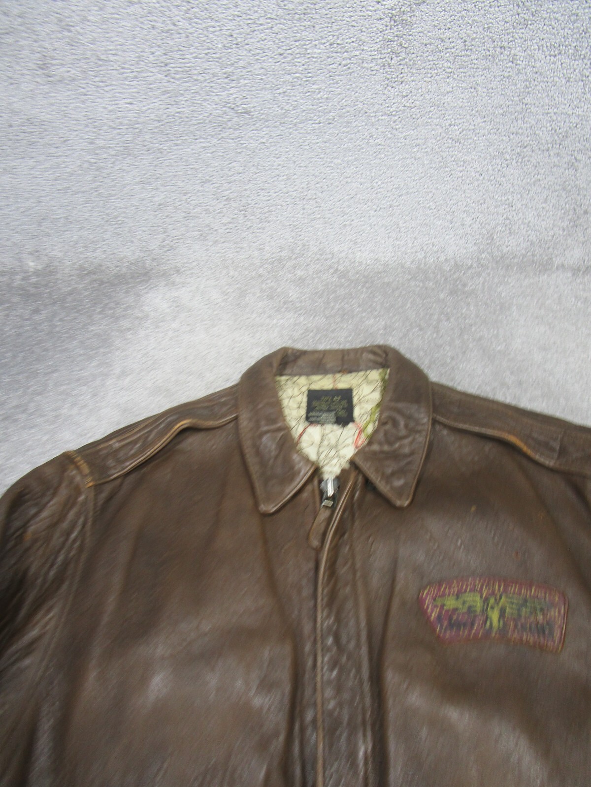 Avirex 2 Air Force Jacket Mens Large Brown Leather Bomber Flying Tigers China