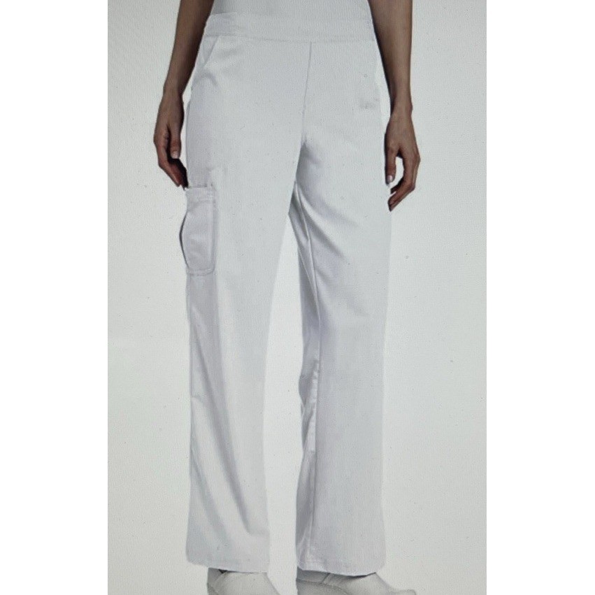 Urbane Ultimate Womens Bailey Cargo Scrub Pant Size Petite Medium PM White F30