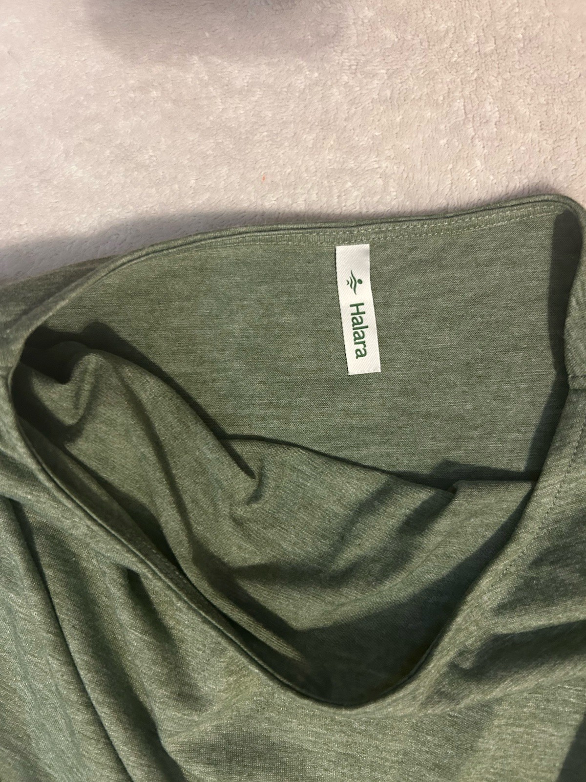 NEW Halara Long Sleeve Asymmetric Ruched Work Top sz L #halara #casual #NWT