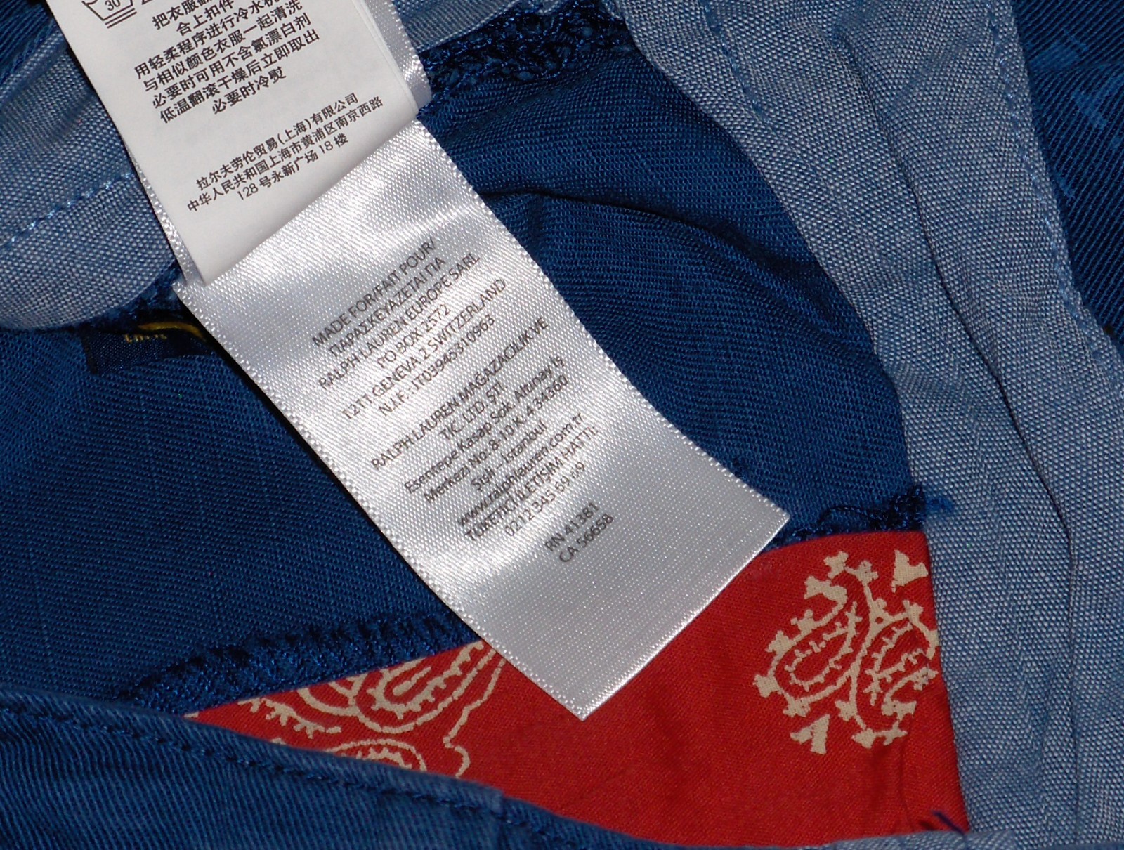POLO RALPH LAUREN Men’s Eagle USA Flag Vintage Straight Fit Flat Front Shorts
