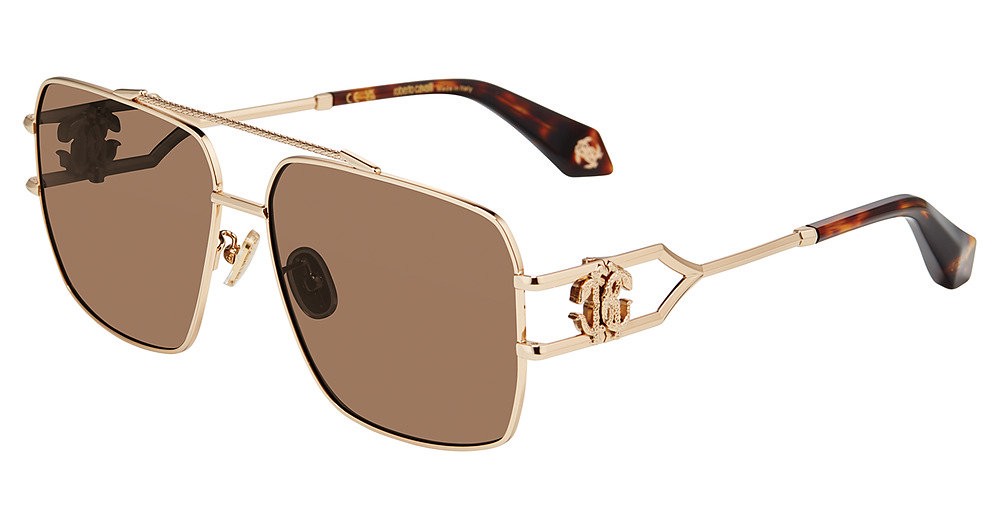 Roberto Cavalli SRC131 Sunglasses 0300 Rose Gold Authentic New 61mm Unisex
