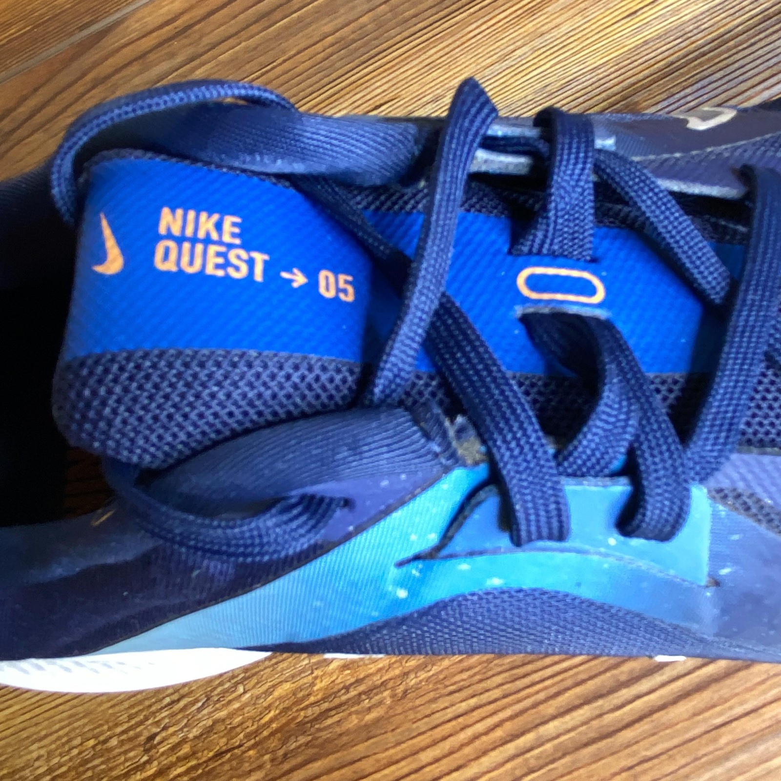 Nike Quest 5 Shoes Mens Size 13 Blue Mesh Running Athletic Sneakers DD0204-400