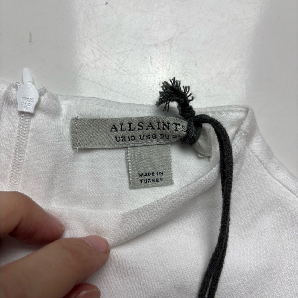 ALLSAINTS Beta Side Drawstring Top sz 6 nwt