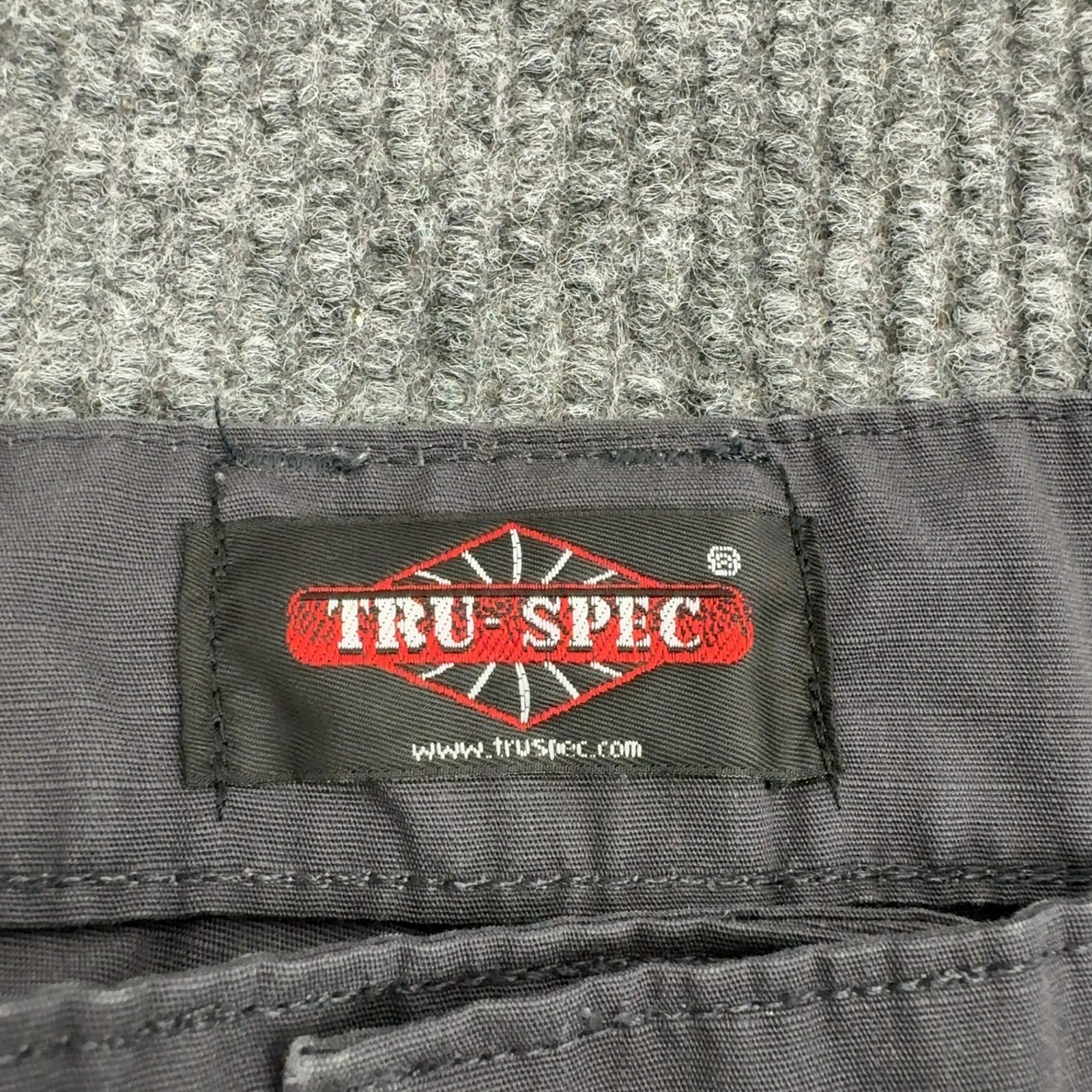 Tru Spec Cargo Pants Mens 38 Grey Poly Cotton Ripstop Tactical Shorts Style