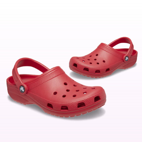 Red Crocs Classic Clogs Lightweight Unisex Casual Shoes Waterproof Casual Sandal