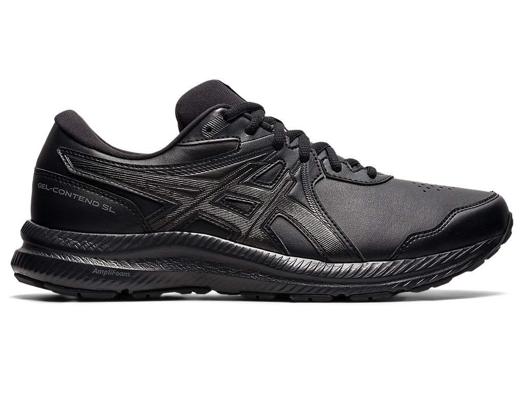 ASICS Men’s Gel-Contend SL Walking Shoes Black/Black Leather