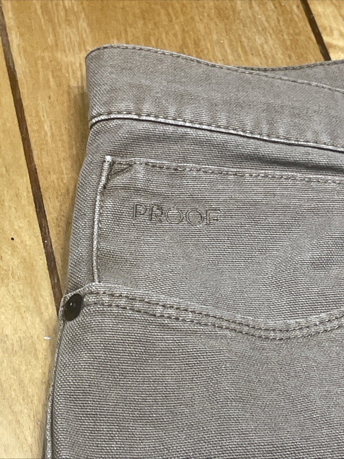 Proof Rover Pants Mens Size 31×28 Straight Canvas Stretch Huckberry Beige Khaki