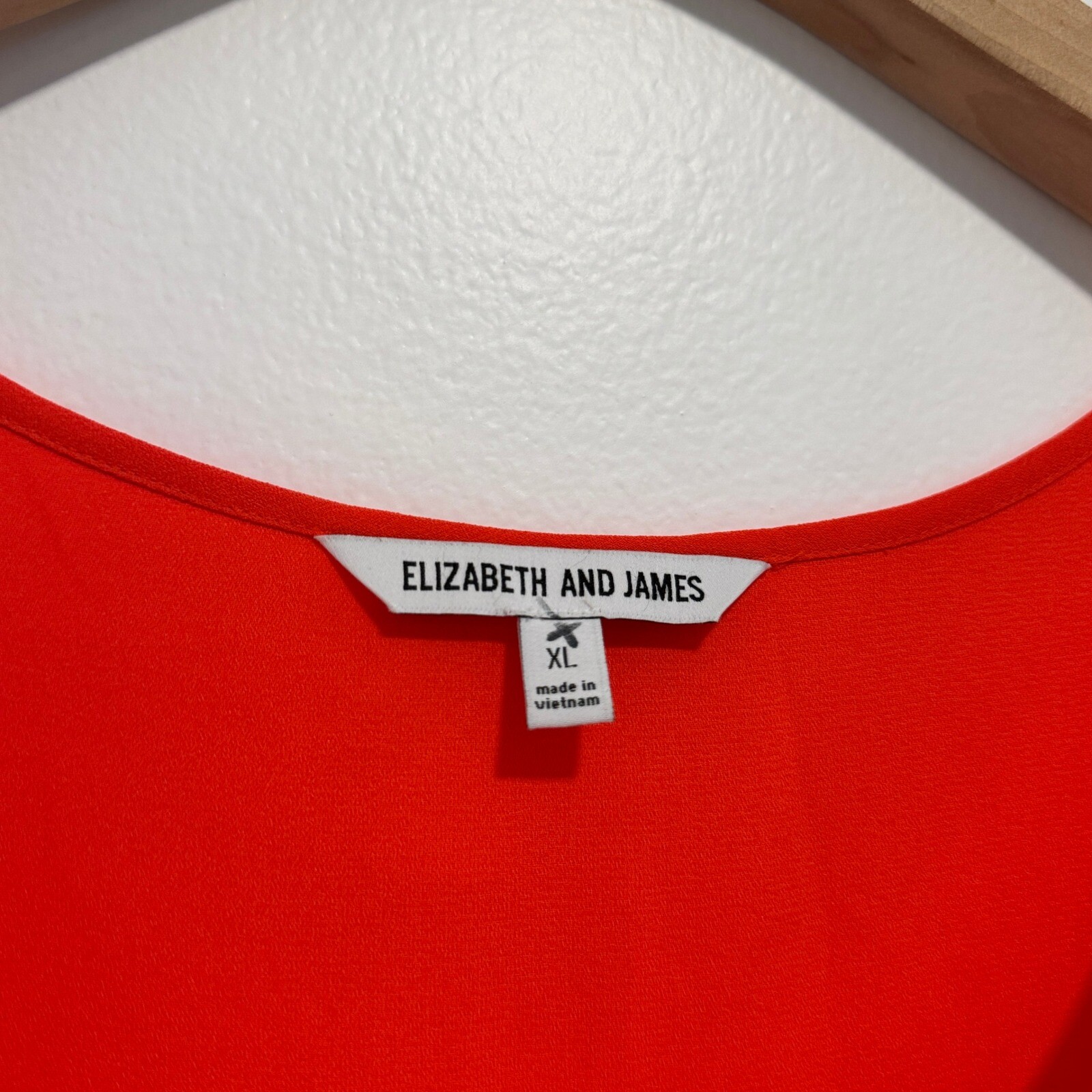 Elizabeth and James Maxi Tank Dress Tiered Flame Orange XL Vibrant Bold Chic