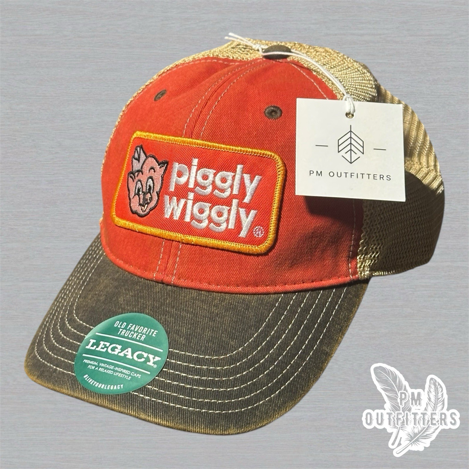 Retro Vintage Style Piggly Wiggly Novelty Patch Legacy Old Favorite Trucker Hat