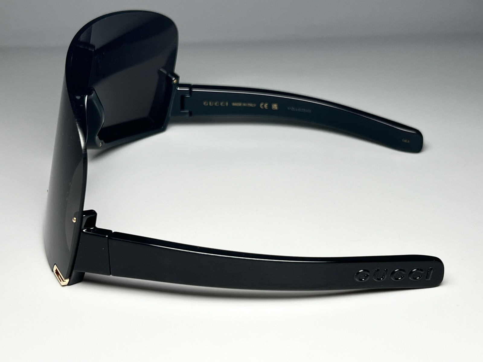 GUCCI Sunglasses GG1631S Acetate Black Shield 99-115mm Authentic