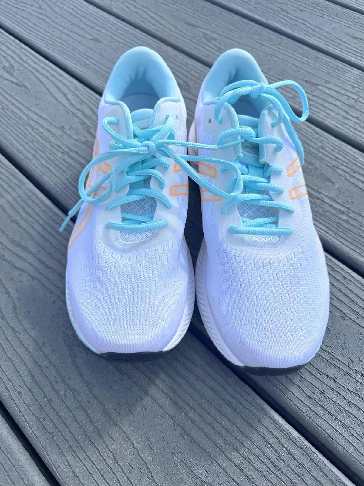 ASICS Women’s Gel-Excite 9 Running Tennis Shoes Size 10 White Teal Orange