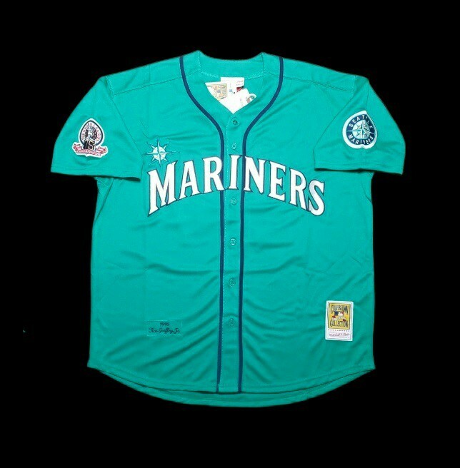 Ken Griffey Jr Seattle Mariners 1995 Alternate Men’s Button-Up Baseball Jersey
