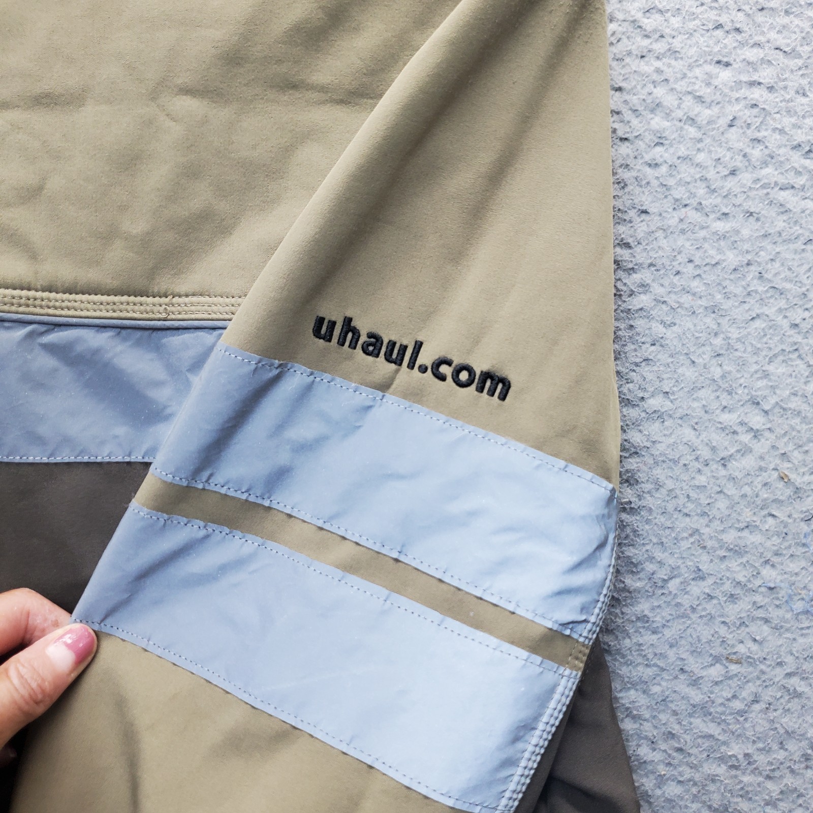 U-Haul Employee Jacket Mens 2XL Multi Fleece Lined Detachable Hood Logo Full Zip