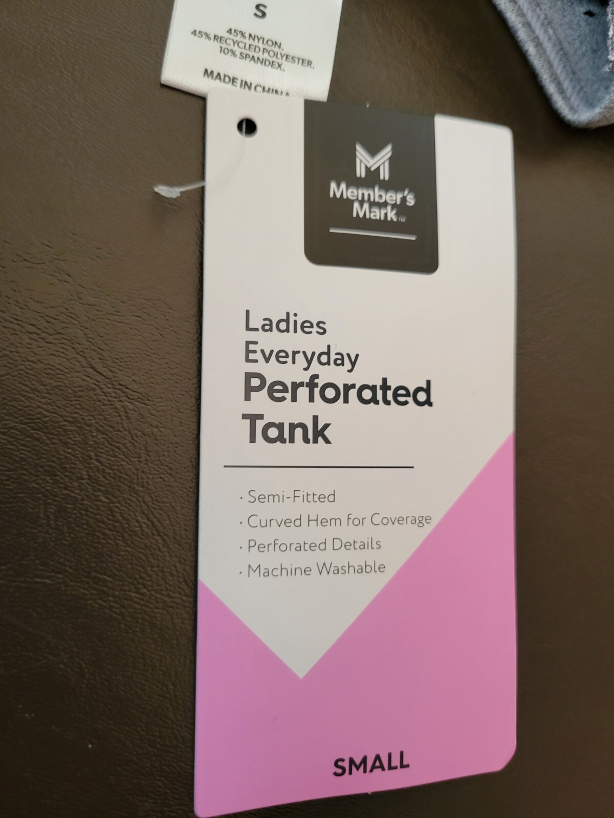 Member’s Mark Ladies Small Everyday Curved Hem Perforated Active Tank S Nwt Gym