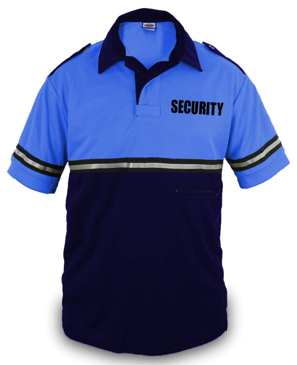 First Class Two Tone Bike Patrol Shirt with Zipper Pocket with Security ID