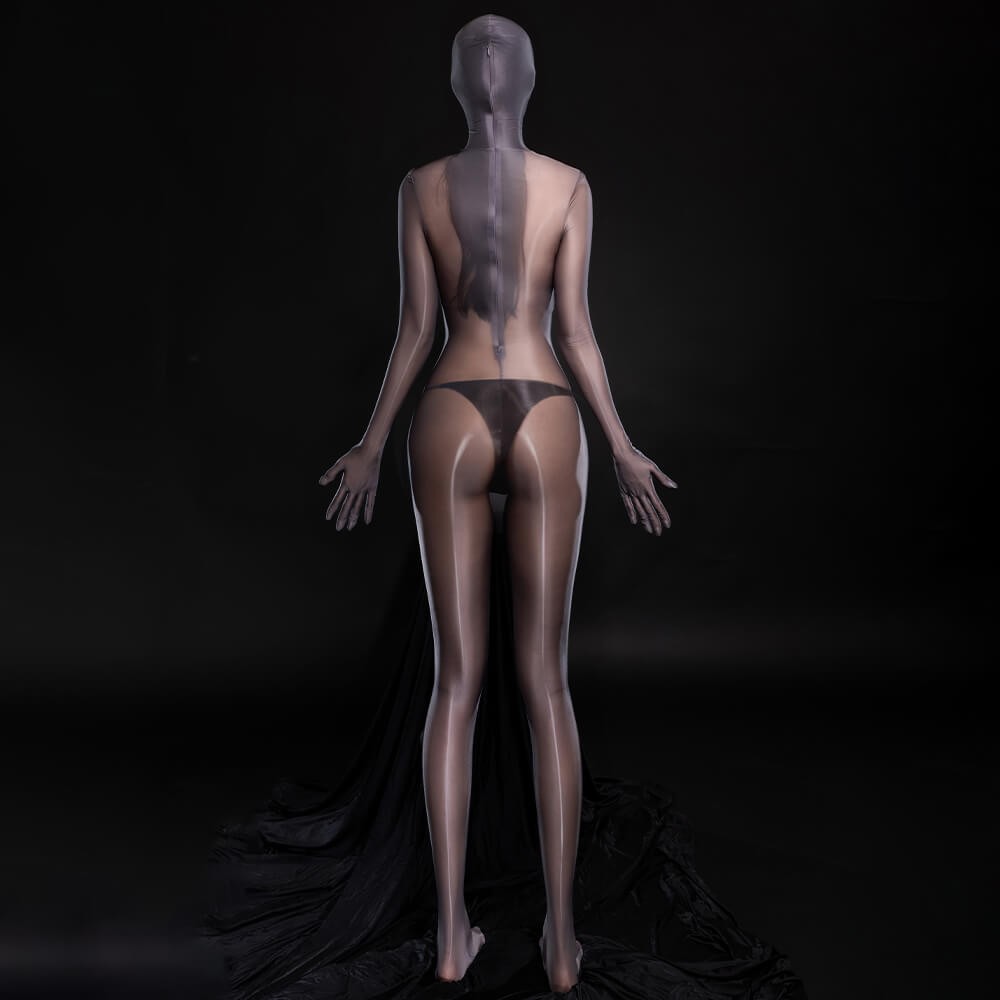Mens Sexy Oily Glossy Full Body Stockings Sheath Pouch Catsuit Bodysuit Jumpsuit