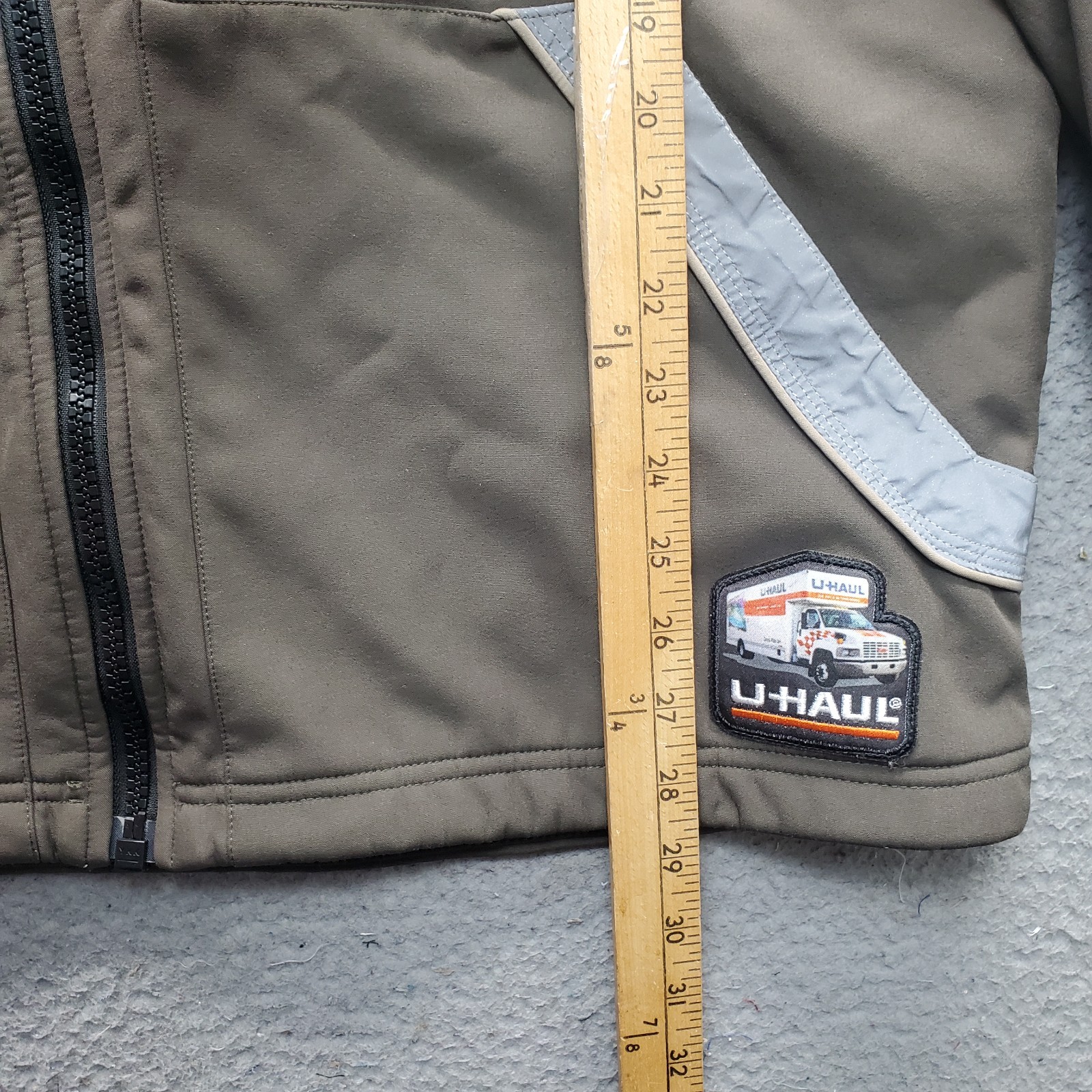 U-Haul Employee Jacket Mens 2XL Multi Fleece Lined Detachable Hood Logo Full Zip