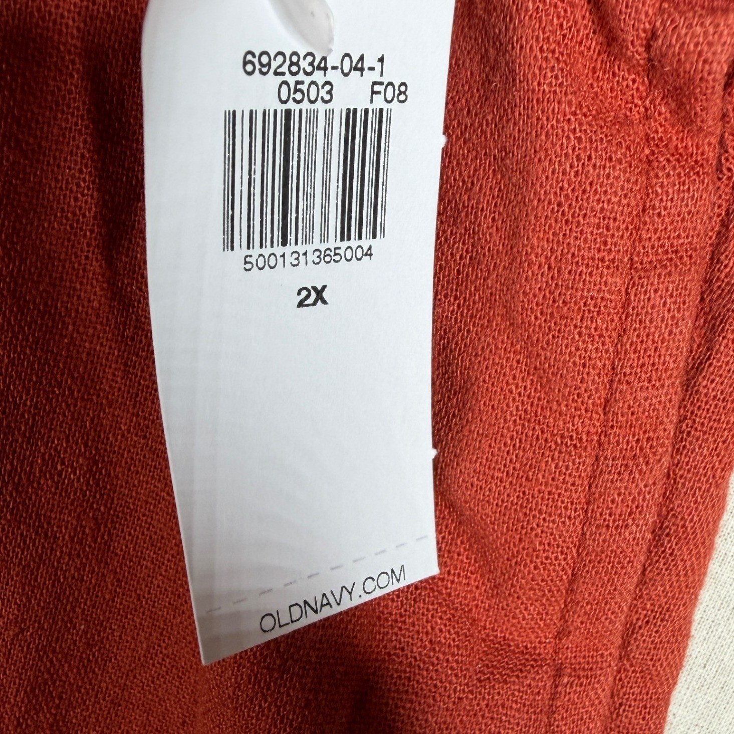 New Old Navy Linen Blend Comfort Waistband Short size 2X Orange