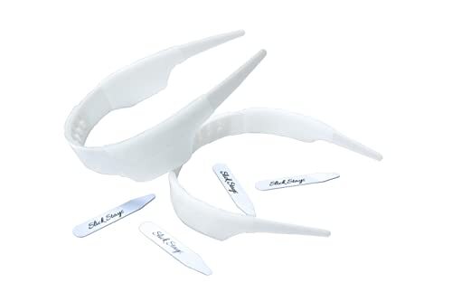 Shirt Collar Support System set with 3 adjustable, 10 premium Collar Stays &
