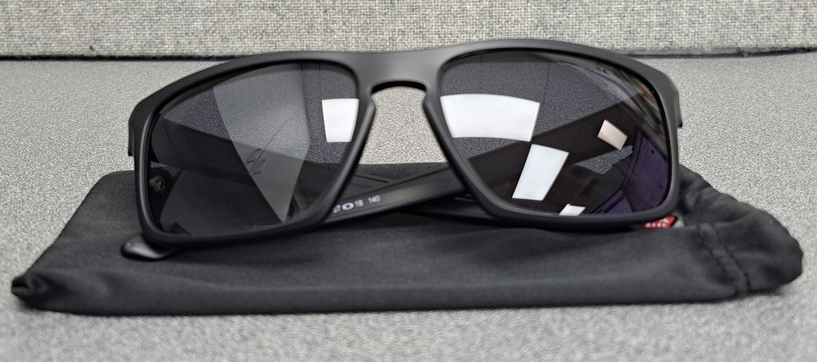 Oakley Silver Sunglasses – High Bridge Fit, Grey Lenses/Matte Black Frame