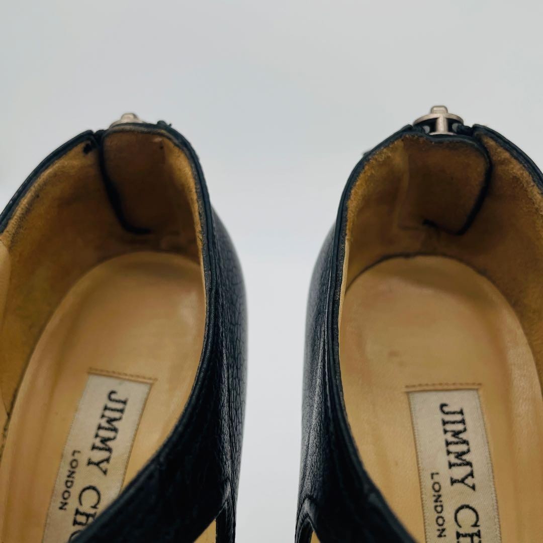 Jimmy Choo Leather Pumps Triple Strap Black Women’s Size EU35/US5