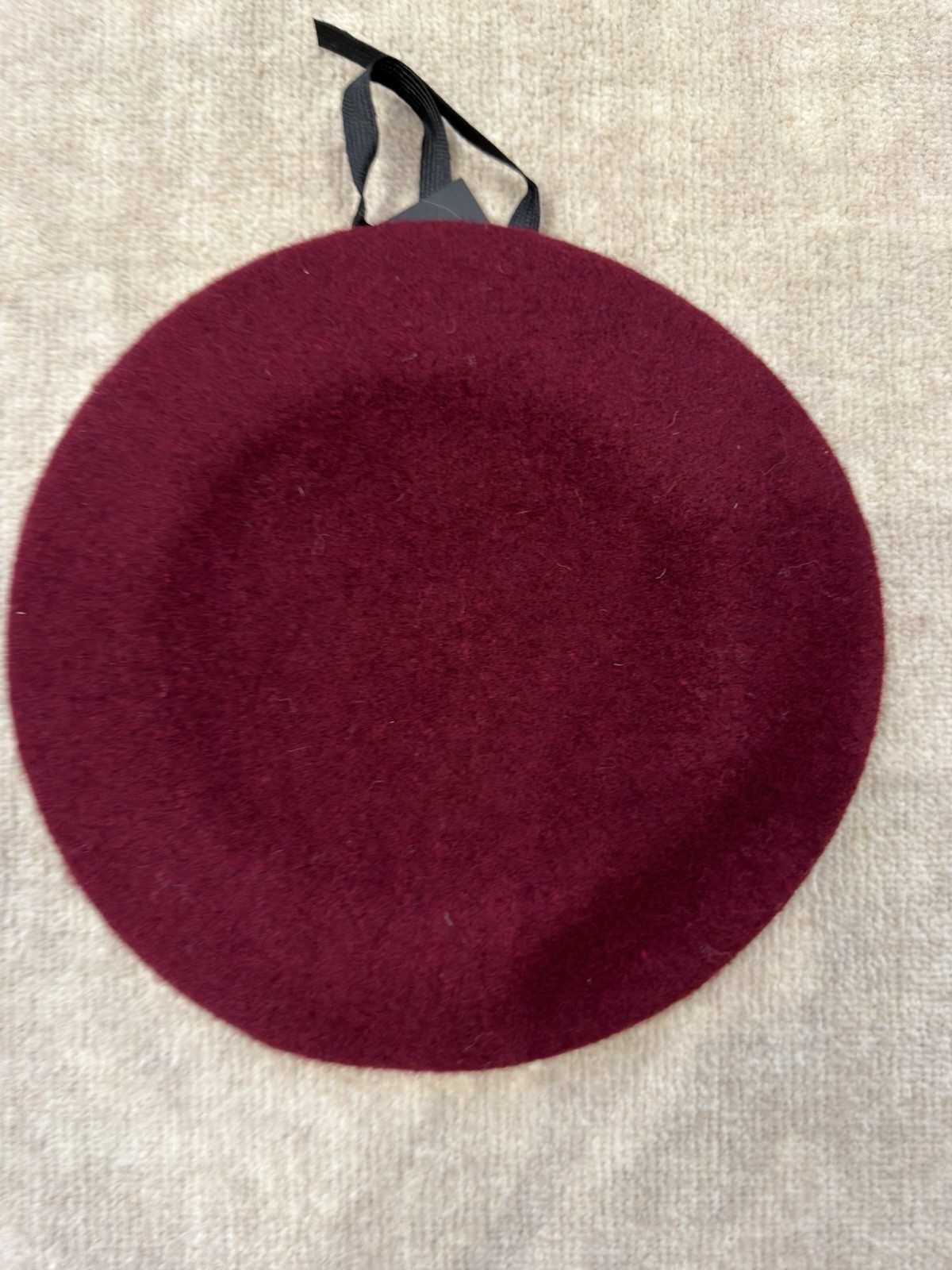 Stüssy Burgundy Solid Military Beret Hat M/L Unisex Adults RARE