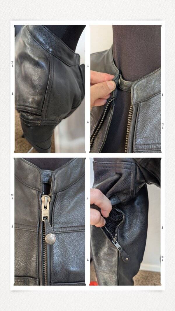 Xpert Performance Gear Womens Leather Made W/ Kevlar Motorcycle Jacket SZ SM