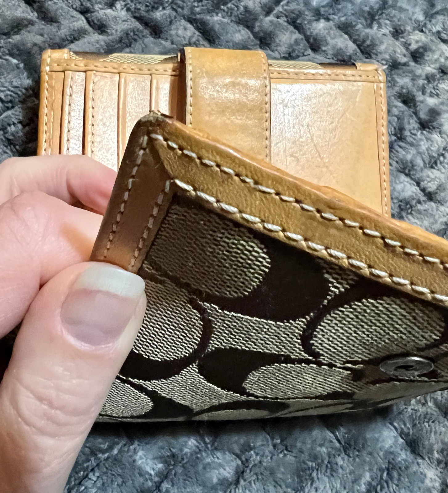 Coach C Logo/Monogram Bifold Wallet