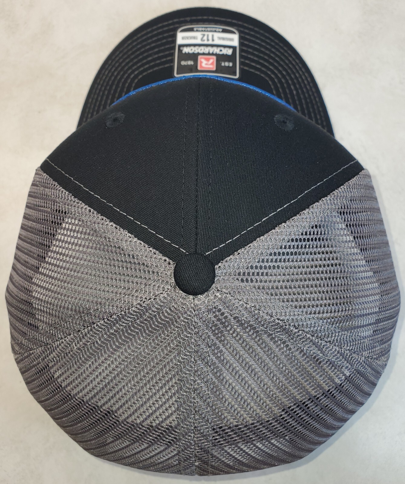 Mossberg Firearms Patch on Richardson 112 Trucker Hat Snapback Black/Charcoal